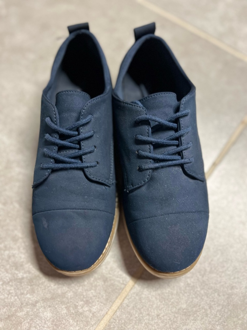 Zara Boys Navy Lace-Up Casual Shoes